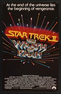 3c445 STAR TREK II special 16x26 '82 The Wrath of Khan, Leonard Nimoy, William Shatner, sci-fi!