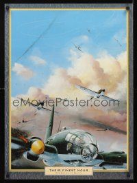 3c345 THEIR FINEST HOUR special 22x30 '80s cool image of WWII dog fight by J. Batchelor!