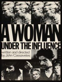 3c531 WOMAN UNDER THE INFLUENCE special 25x32 '74 Cassavetes, Gena Rowlands, cool design!