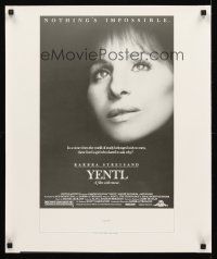 3c412 YENTL 20x24 ad slick '83 close-up of star & director Barbra Streisand, nothing's impossible!