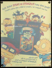 3c557 RUGRATS PASSPORT TO PARIS SWEEPSTAKES static cling poster '00