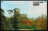 3c264 FRANCE-NORMANDIE GISORS French travel poster '70s cool De Selva medieval castle!