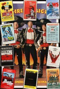 3d002 LOT OF 57 FOLDED ONE-SHEETS '56 - '89 Three Amigos, Rocky II, Jaws the Revenge & more!