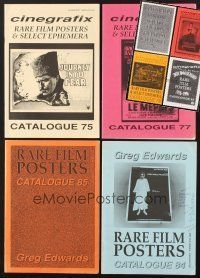 3d024 LOT OF 8 CINEGRAFIX BRITISH MOVIE POSTER CATALOGUES '90s lots of cool British poster images!