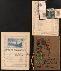 3d026 LOT OF 7 NATIVE AMERICAN SHEET MUSIC AND SONG FOLIOS '20s authentic Indian music!