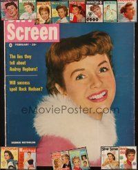 3d036 LOT OF 15 MAGAZINES WITH DEBBIE REYNOLDS COVERS '53 - '61 Silver Screen, Photoplay & more!