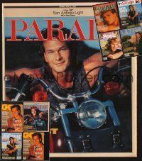 3d049 LOT OF 9 MAGAZINES WITH PATRICK SWAYZE COVERS '88 - '98 Premiere, Parade, GQ & more!