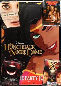 3d056 LOT OF 12 UNFOLDED BUS STOP POSTERS '93 - '00 Hunchback of Notre Dame, X-Files & more!