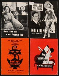 3d016 LOT OF 4 PETER SELLERS DANISH PROGRAMS '60 - '65 What's New Pussycat, Millionairess & more!
