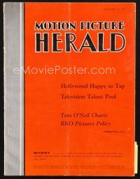 3d089 MOTION PICTURE HERALD exhibitor magazine January 14, 1956 Carousel, The Conqueror!