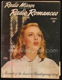 3d127 RADIO MIRROR magazine December 1944 portrait of pretty Georgia Carroll by Tom Kelley!