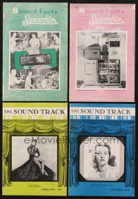 3d030 LOT OF 4 SOUND TRACK AND SOUND FACT MAGAZINES '40s the latest technology in theater gear!