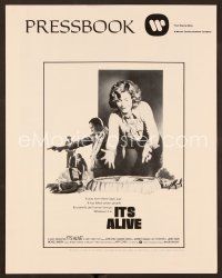 3d145 IT'S ALIVE pressbook '74 directed by Larry Cohen, Sharon Farrell has a killer baby!
