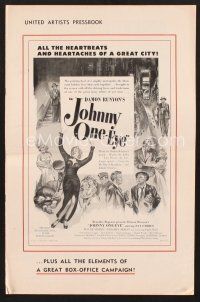 3d151 JOHNNY ONE-EYE pressbook '50 based on the story by Damon Runyon, Pat O'Brien