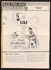 3d167 LILI pressbook '53 you'll fall in love with sexy young Leslie Caron, Mel Ferrer!
