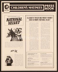 3d185 NATIONAL VELVET pressbook R71 horse racing classic starring Mickey Rooney & Elizabeth Taylor!