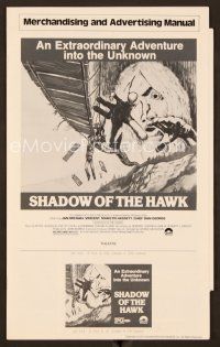 3d207 SHADOW OF THE HAWK pressbook '76 wild art of avenging Native American spirits!
