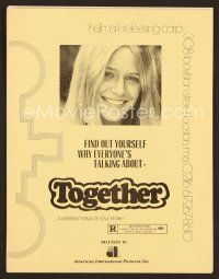 3d224 TOGETHER R-rated pressbook '72 sexy Marilyn Chambers in a different kind of love story!