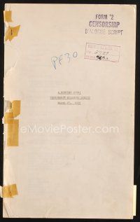 3d232 BEDTIME STORY censorship dialogue script March 27, 1933, screenplay by Young & Johnson!