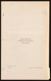 3d245 MILLION DOLLAR LEGS censorship dialogue script June 24, 1939, screenplay by Foster & English!