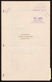 3d246 MIRACLE MAN censorship dialogue script March 11, 1932, screenplay by Young & Hoffenstein!
