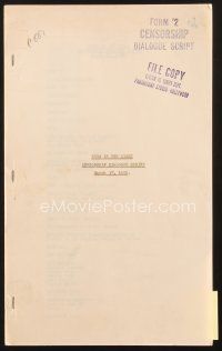 3d256 THIS IS THE NIGHT censorship dialogue script March 17, 1932, screenplay by George Marion Jr.!