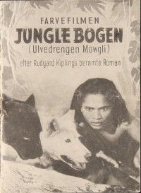 3d299 JUNGLE BOOK Danish program '46 directed by Zoltan Korda, Sabu, Rudyard Kipling, different!