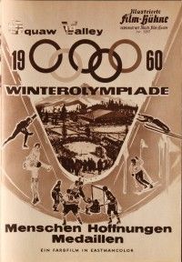 3d258 1960 WINTEROLYMPIADE German program '60 lots of images of different sporting events!