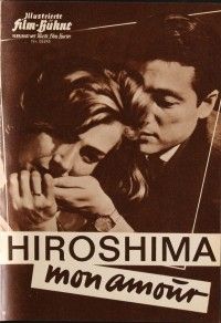 3d265 HIROSHIMA MON AMOUR German program '60 Alain Resnais classic, Emmanuelle Riva, Eiji Okada