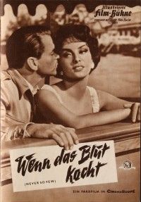 3d274 NEVER SO FEW German program '60 different images of Frank Sinatra & sexy Gina Lollobrigida!