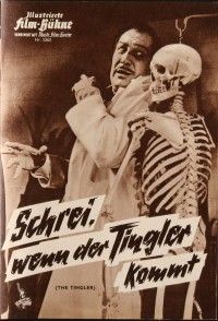 3d279 TINGLER German program '60 Vincent Price, directed by William Castle, different images!