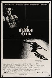 3e192 COTTON CLUB 1sh '84 Francis Ford Coppola, Richard Gere, cool image of tommy gun!