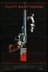 3e223 DEAD POOL 1sh '88 Clint Eastwood as tough cop Dirty Harry, cool smoking gun image!