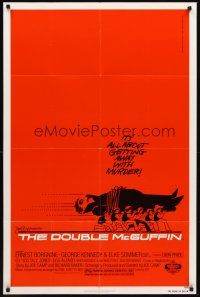 3e268 DOUBLE McGUFFIN 1sh '79 Ernest Borgnine, George Kennedy, really cool Saul Bass artwork!