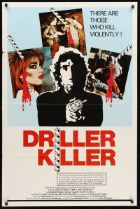 3e279 DRILLER KILLER 1sh '79 Abel Ferrara, he kills violently with an electric drill!