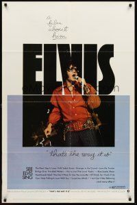 3e301 ELVIS: THAT'S THE WAY IT IS 1sh '70 great image of Presley singing on stage!