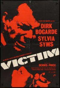 3e962 VICTIM English 1sh '61 homosexual Dirk Bogarde is blackmailed, directed by Basil Dearden!
