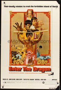 3e310 ENTER THE DRAGON 1sh '73 Bruce Lee kung fu classic, the movie that made him a legend!