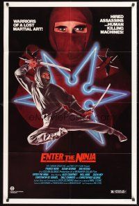 3e311 ENTER THE NINJA 1sh '81 human killing machines, Franco Nero, cool ninja images!