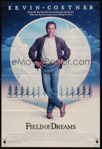 3e338 FIELD OF DREAMS DS 1sh '89 Kevin Costner baseball classic, if you build it, they will come!