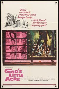 3e419 GOD'S LITTLE ACRE 1sh R67 Aldo Ray & sexy Tina Louise, anything goes in this Georgia family!