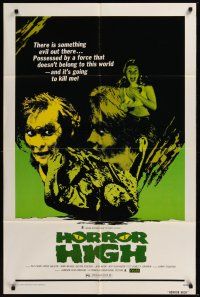 3e476 HORROR HIGH 1sh '74 something evil is out there and it's going to kill me!