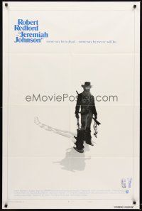 3e511 JEREMIAH JOHNSON style B int'l 1sh '72 Robert Redford as trapper, directed by Sydney Pollack!