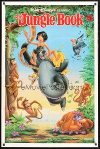 3e516 JUNGLE BOOK DS 1sh R90 Walt Disney cartoon classic, great image of all characters!