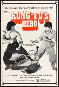 3e534 KUNG-FU'S HERO 1sh '79 image of Bolo Yeung, super-human feats of strength!