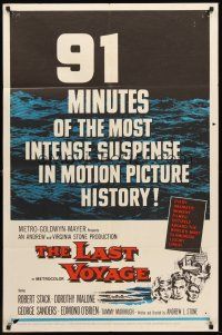 3e542 LAST VOYAGE 1sh '60 91 minutes of the most intense suspense in motion picture history!