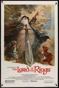 3e569 LORD OF THE RINGS 1sh '78 Ralph Bakshi cartoon from classic J.R.R. Tolkien novel!