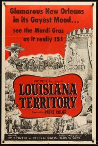 3e571 LOUISIANA TERRITORY style A 1sh '53 New Orleans in its Gayest Mood, see Mardi Gras as it is!