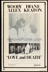 3e572 LOVE & DEATH style A 1sh '75 Woody Allen & Diane Keaton romantic kiss close up!