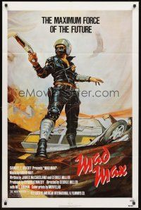 3e584 MAD MAX 1sh R83 art of wasteland cop Mel Gibson, George Miller Australian sci-fi classic!